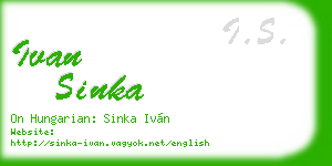 ivan sinka business card